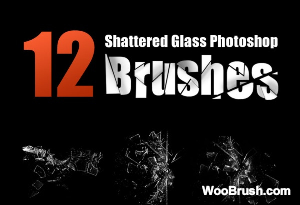 12 Kind Shattered Glass Brushes