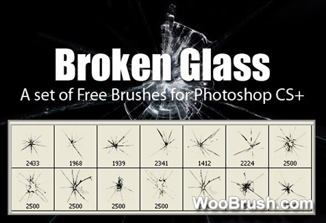 Broken Glass Fot Brushes