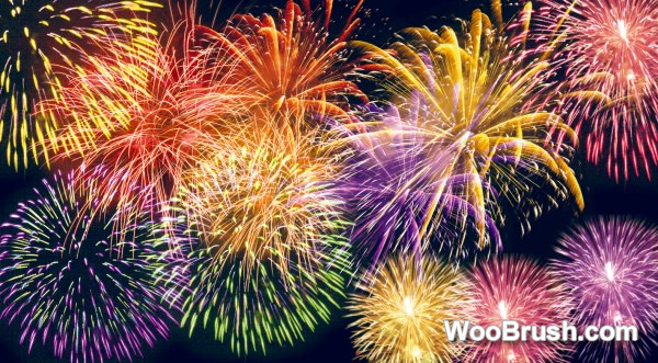 Colorful Fireworks Effect Graphic Psd