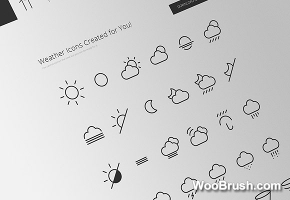 Creative Line Weather Icons Vector Psd