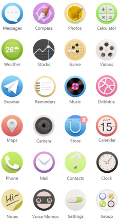 Exquisite Modern App Icons Psd