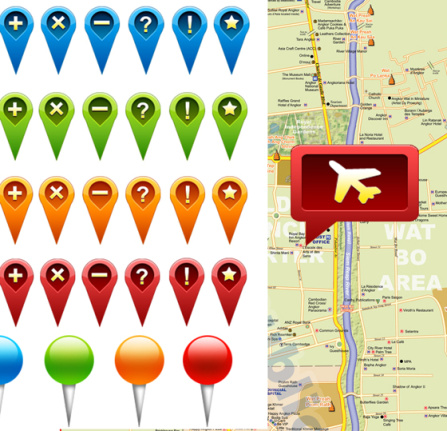 Gps Icons Graphic Psd
