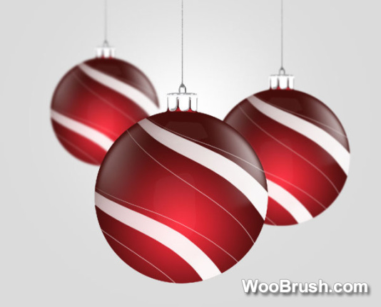 Red 2022 Christmas Balls Material Psd