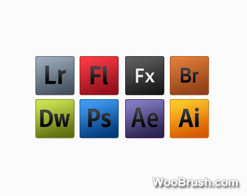 Set Of Adobe Icons Psd