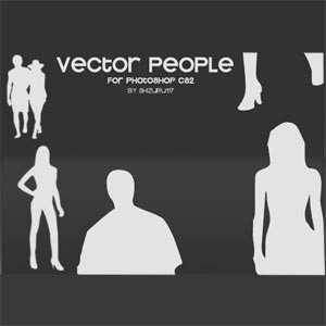 Set Of Vector People Brushes